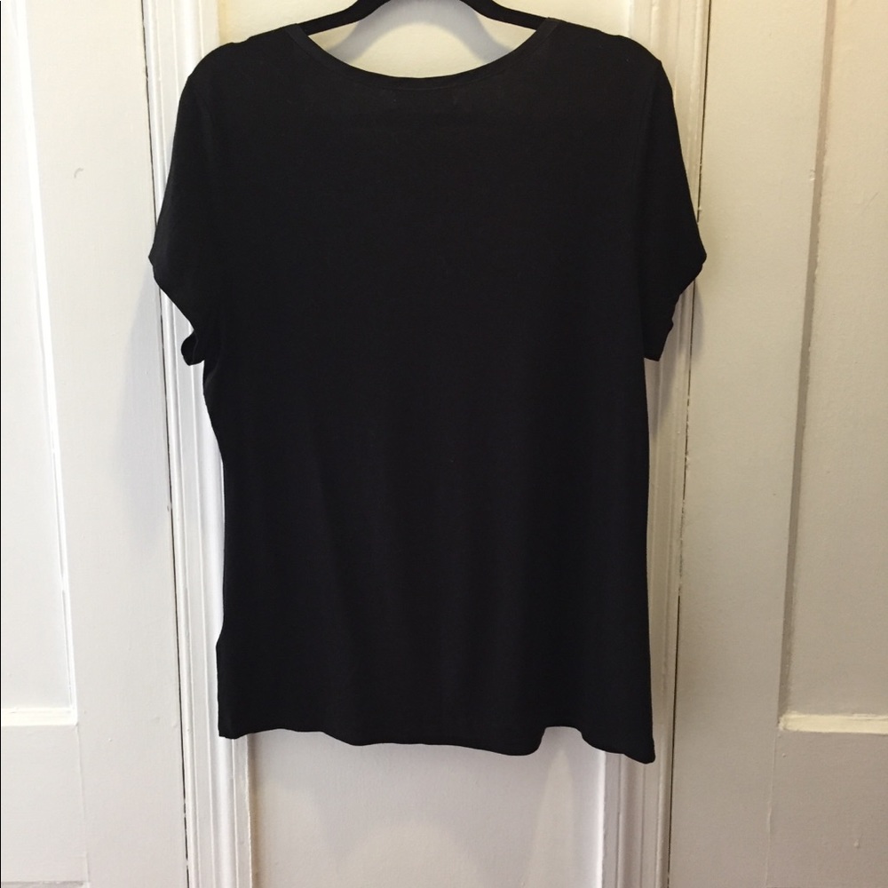 3/$15 Black luxe T-shirt satin Banana Republic XL